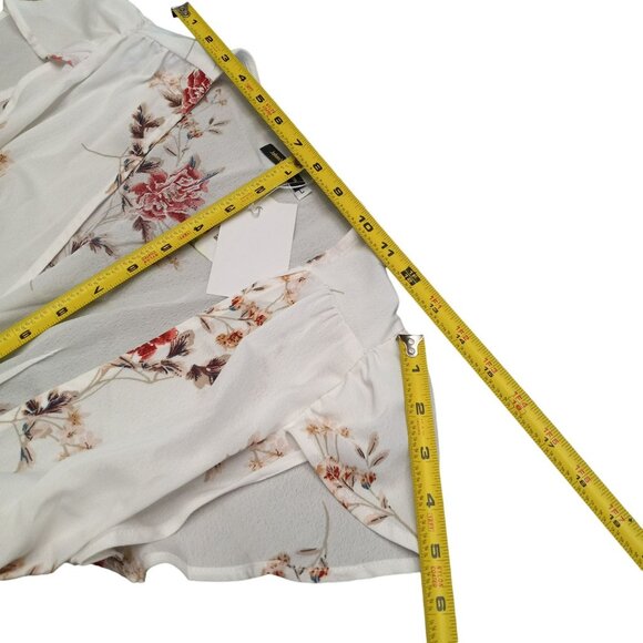 Jahan's Premium Dress Womens Large Floral White Beach Floral‎ Summer V Neck NWT - Picture 11 of 11